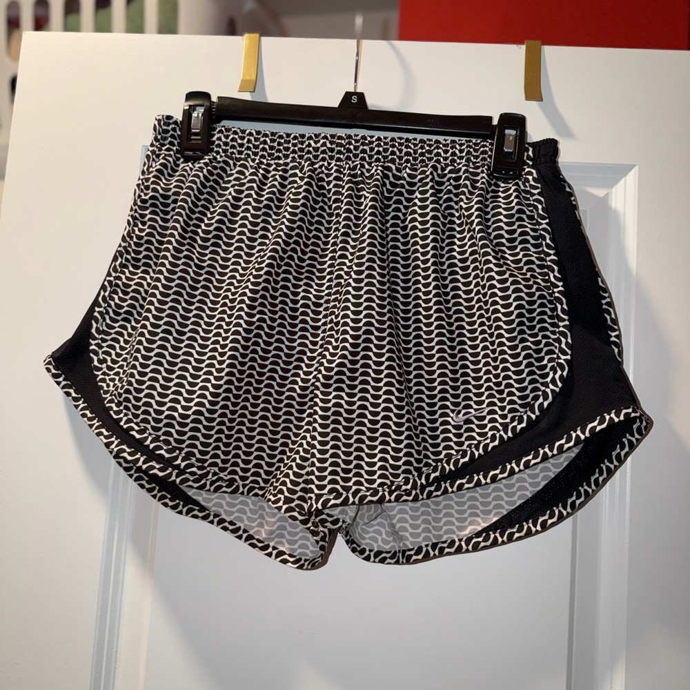 Black and White Patterned Women's Nike Shorts